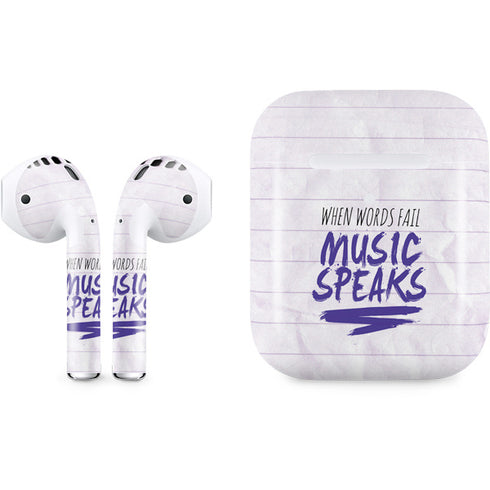 When Words Fail Music Speaks Apple AirPods 2 Skin
