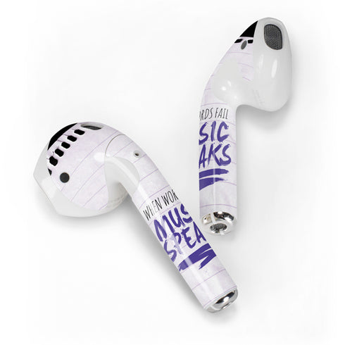 When Words Fail Music Speaks Apple AirPods 2 Skin