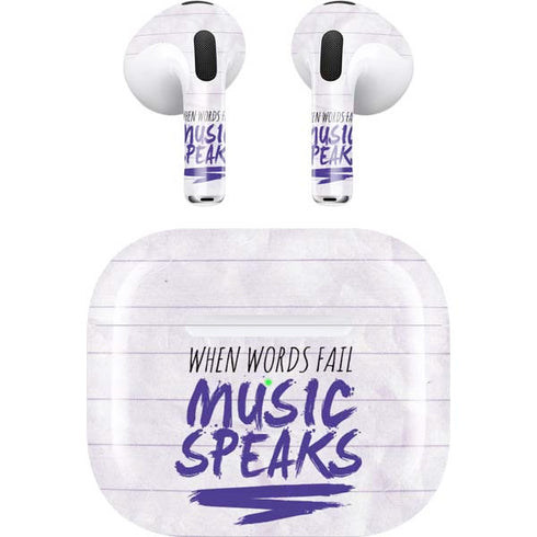 When Words Fail Music Speaks Apple AirPods (3rd Gen 2021) Skin