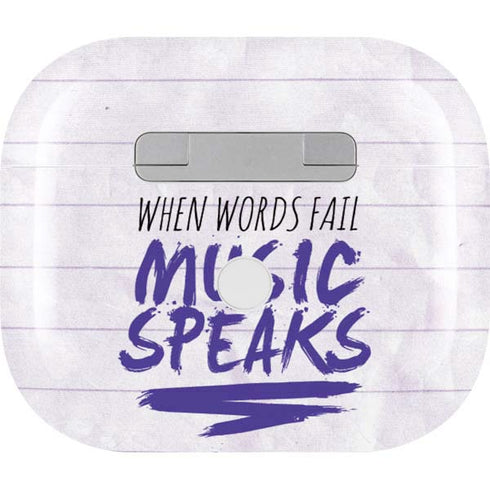 When Words Fail Music Speaks Apple AirPods (3rd Gen 2021) Skin