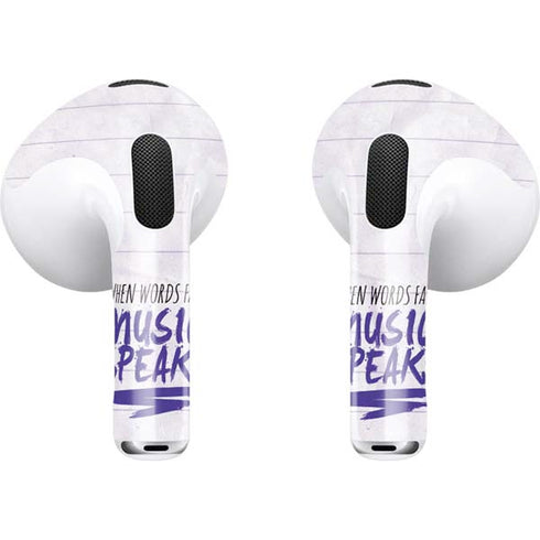 When Words Fail Music Speaks Apple AirPods (3rd Gen 2021) Skin