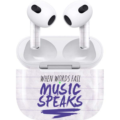 When Words Fail Music Speaks Apple AirPods (3rd Gen 2021) Skin
