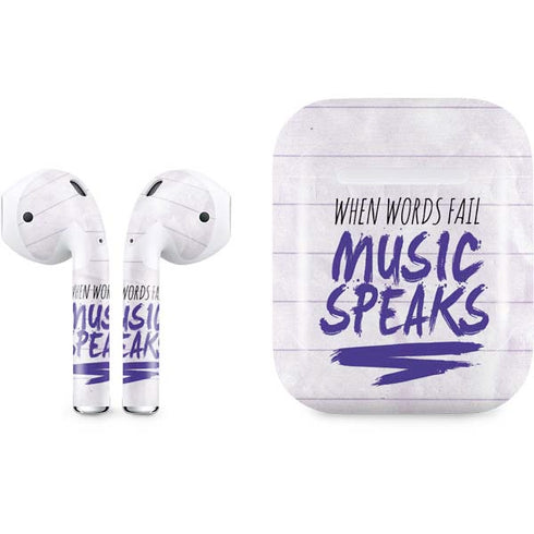 When Words Fail Music Speaks Apple AirPods Skin