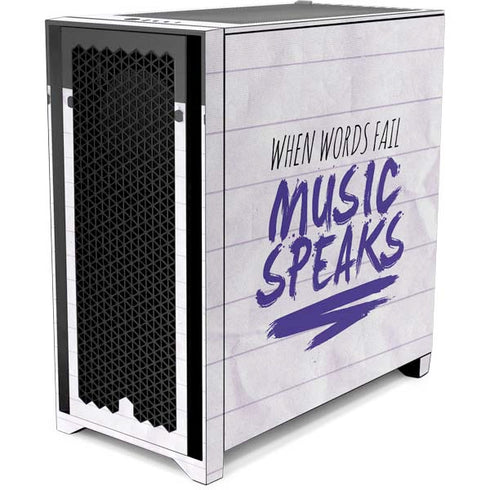 When Words Fail Music Speaks Corsair 4000D Tempered Glass Mid-Tower ATX Case Skin