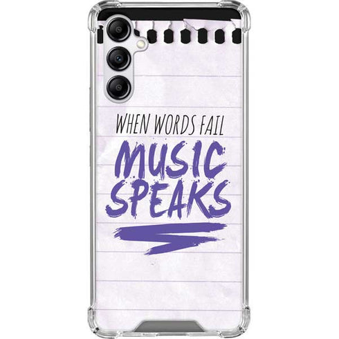 When Words Fail Music Speaks Galaxy A14 5G Clear Case