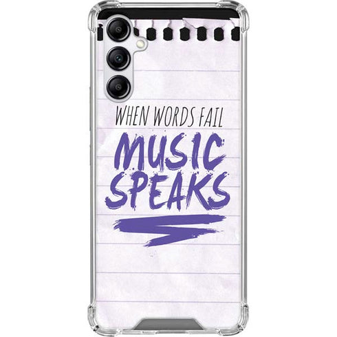 When Words Fail Music Speaks Galaxy A15 5G Clear Case