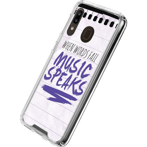 When Words Fail Music Speaks Galaxy A30 Clear Case