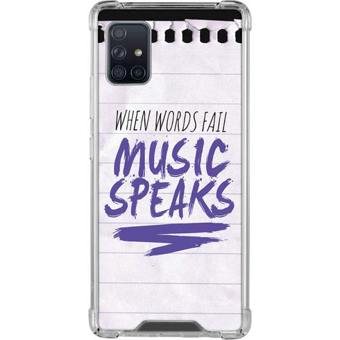 When Words Fail Music Speaks Galaxy A51 5G Clear Case