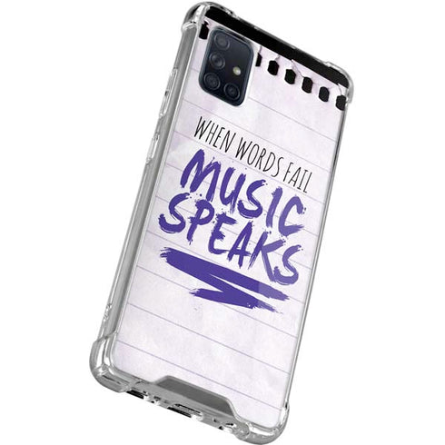 When Words Fail Music Speaks Galaxy A51 5G Clear Case