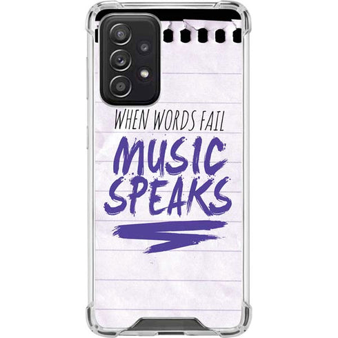 When Words Fail Music Speaks Galaxy A52 5G Clear Case