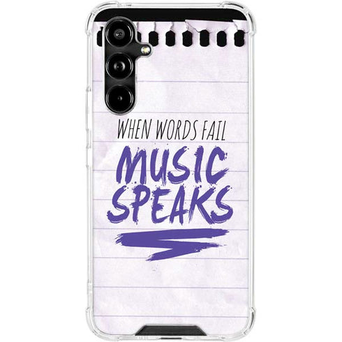 When Words Fail Music Speaks Galaxy A54 5G Clear Case