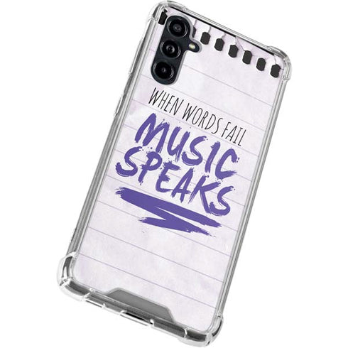 When Words Fail Music Speaks Galaxy A54 5G Clear Case