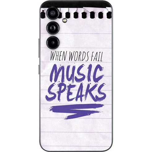 When Words Fail Music Speaks Galaxy A54 5G Skin