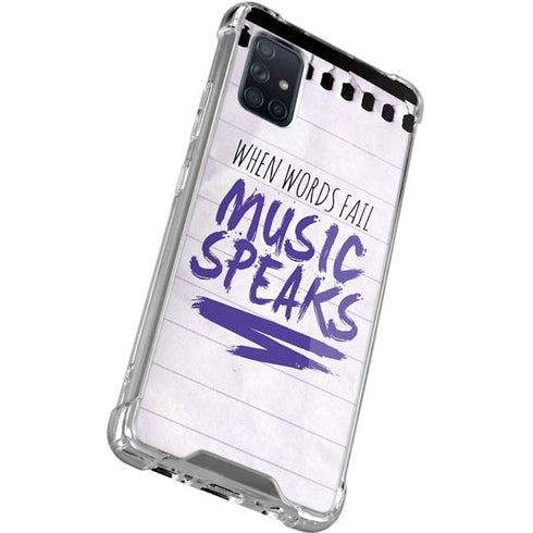 When Words Fail Music Speaks Galaxy A71 5G Clear Case