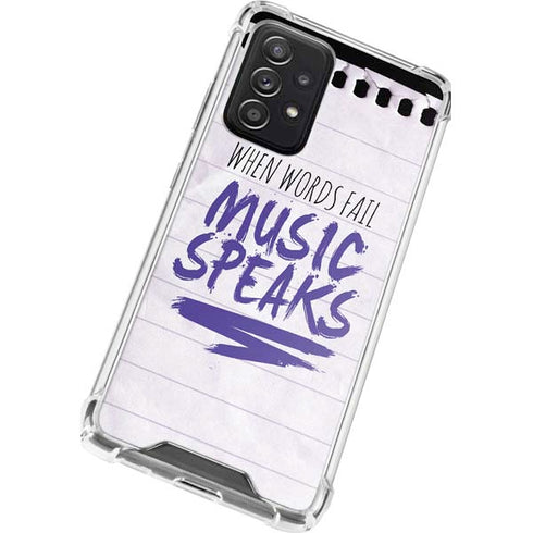 When Words Fail Music Speaks Galaxy A72 5G Clear Case