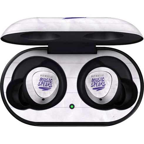 When Words Fail Music Speaks Galaxy Buds Skin