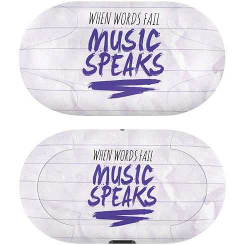 When Words Fail Music Speaks Galaxy Buds Skin