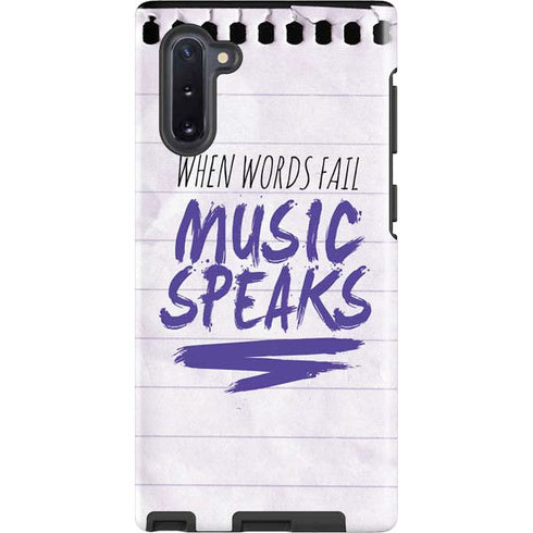 When Words Fail Music Speaks Galaxy Note 10 Pro Case