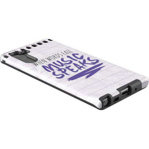When Words Fail Music Speaks Galaxy Note 10 Pro Case