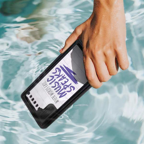 When Words Fail Music Speaks Galaxy Note 10 Waterproof Case