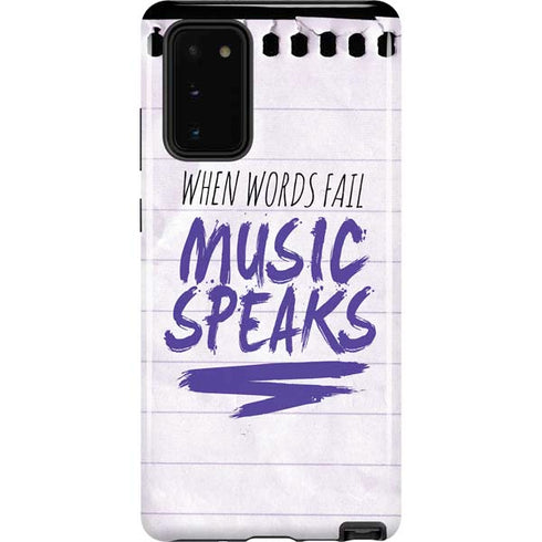 When Words Fail Music Speaks Galaxy Note20 5G Pro Case
