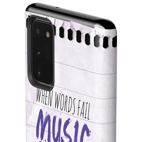 When Words Fail Music Speaks Galaxy Note20 5G Pro Case