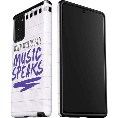 When Words Fail Music Speaks Galaxy Note20 5G Pro Case