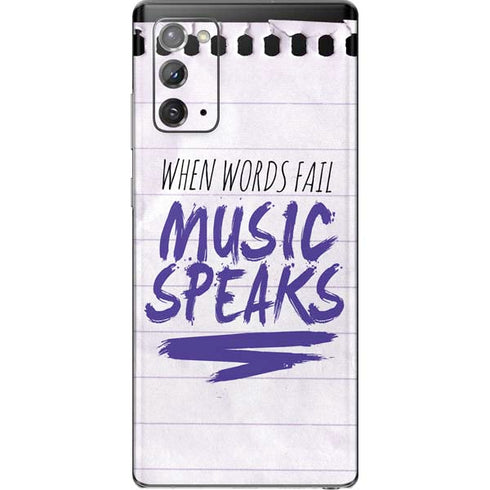 When Words Fail Music Speaks Galaxy Note20 5G Skin
