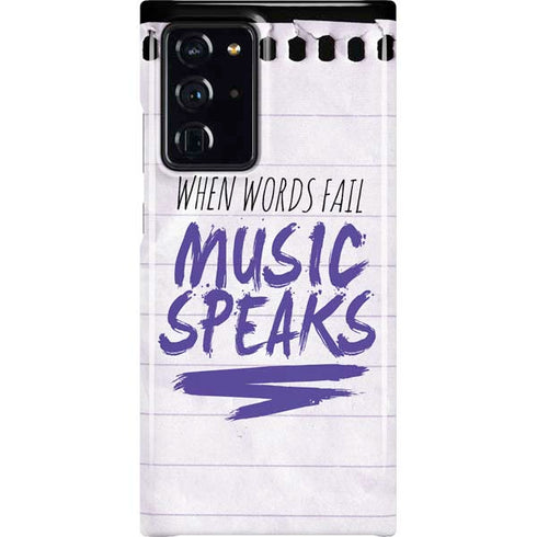 When Words Fail Music Speaks Galaxy Note20 Ultra 5G Lite Case