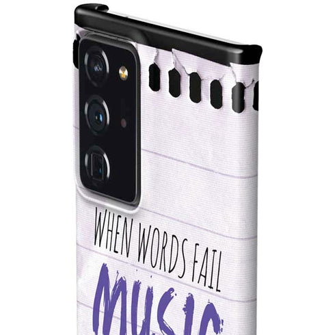When Words Fail Music Speaks Galaxy Note20 Ultra 5G Lite Case