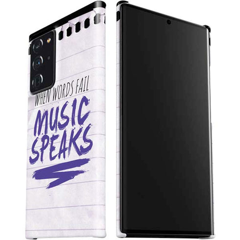 When Words Fail Music Speaks Galaxy Note20 Ultra 5G Lite Case