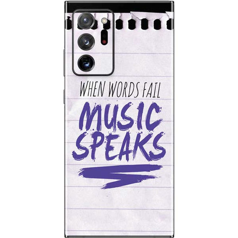 When Words Fail Music Speaks Galaxy Note20 Ultra 5G Skin