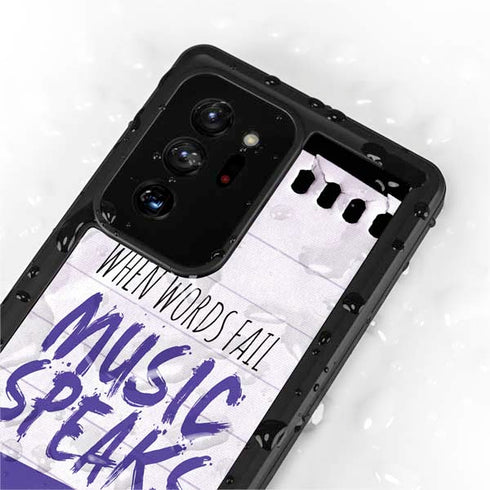 When Words Fail Music Speaks Galaxy Note20 Ultra 5G Waterproof Case
