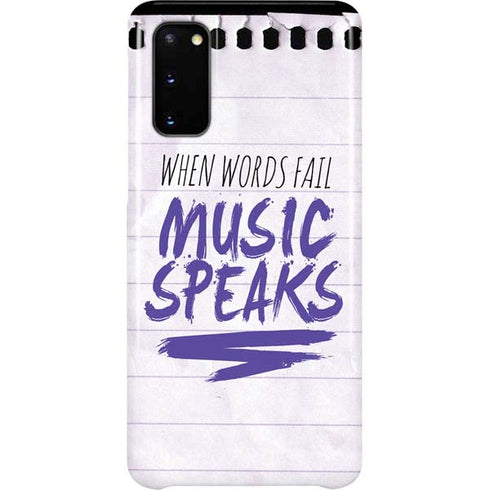 When Words Fail Music Speaks Galaxy S20 Lite Case