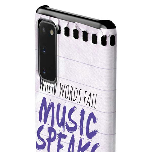 When Words Fail Music Speaks Galaxy S20 Lite Case