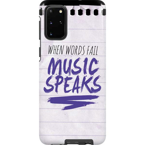 When Words Fail Music Speaks Galaxy S20 Plus Pro Case
