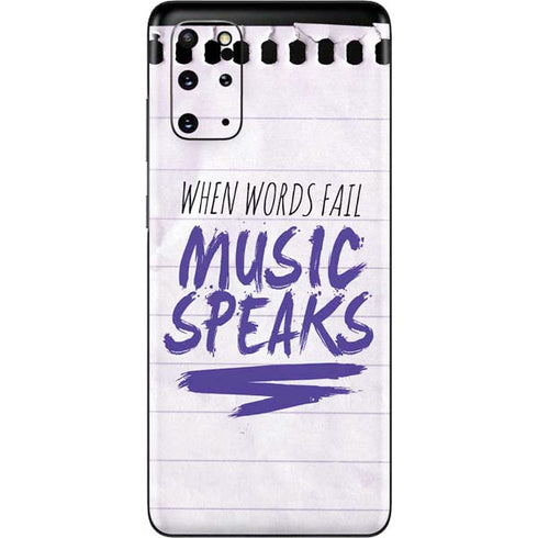 When Words Fail Music Speaks Galaxy S20 Plus Skin