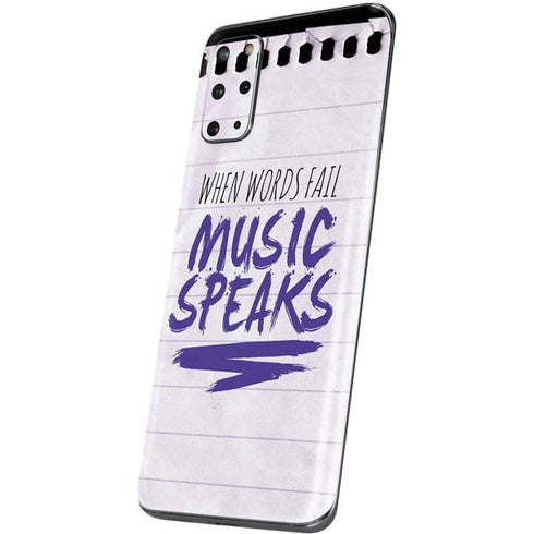 When Words Fail Music Speaks Galaxy S20 Plus Skin