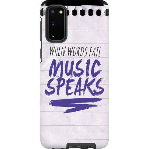 When Words Fail Music Speaks Galaxy S20 Pro Case