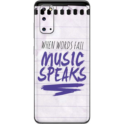 When Words Fail Music Speaks Galaxy S20 Skin
