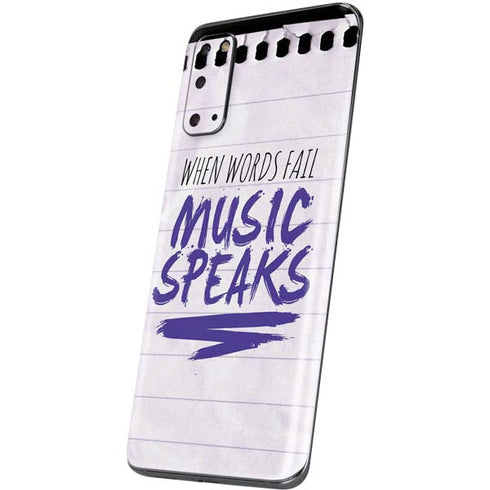When Words Fail Music Speaks Galaxy S20 Skin
