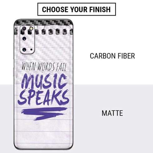 When Words Fail Music Speaks Galaxy S20 Skin