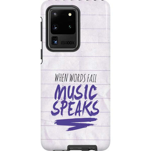 When Words Fail Music Speaks Galaxy S20 Ultra 5G Pro Case