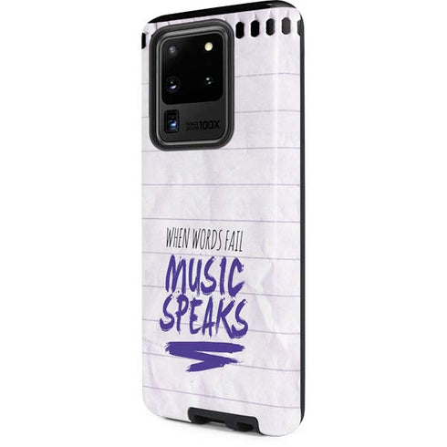 When Words Fail Music Speaks Galaxy S20 Ultra 5G Pro Case