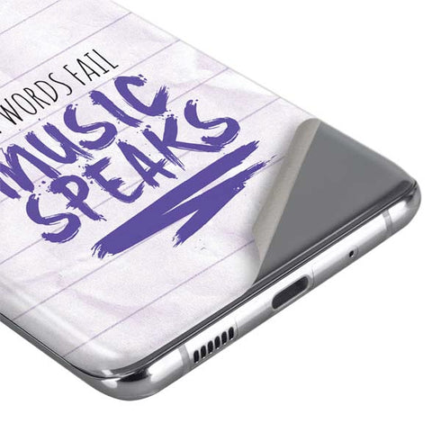 When Words Fail Music Speaks Galaxy S20 Ultra 5G Skin