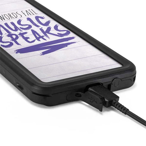 When Words Fail Music Speaks Galaxy S20 Waterproof Case