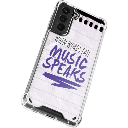 When Words Fail Music Speaks Galaxy S21 5G Clear Case