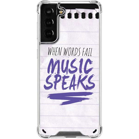 When Words Fail Music Speaks Galaxy S21 Plus 5G Clear Case