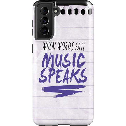 When Words Fail Music Speaks Galaxy S21 Plus 5G Pro Case