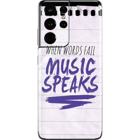 When Words Fail Music Speaks Galaxy S21 Ultra 5G Skin